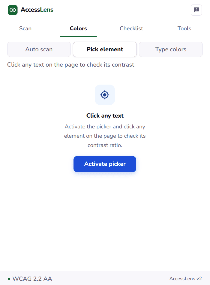 Orbit element picker highlighting a selected element on the page